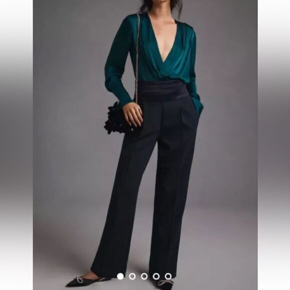 NWT Anthropologie Maeve Tuxedo Pants - Picture 1 of 14